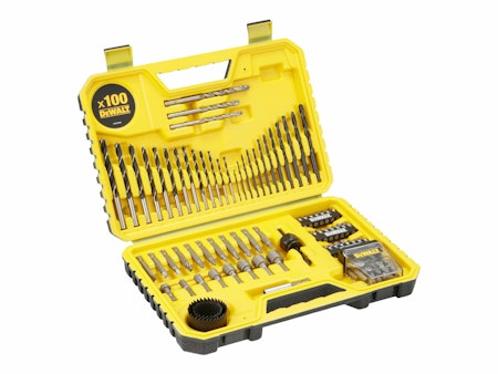 DeWALT DT71563 100-delar - Kit med skruvmejselbits, borrbits och hålsåg