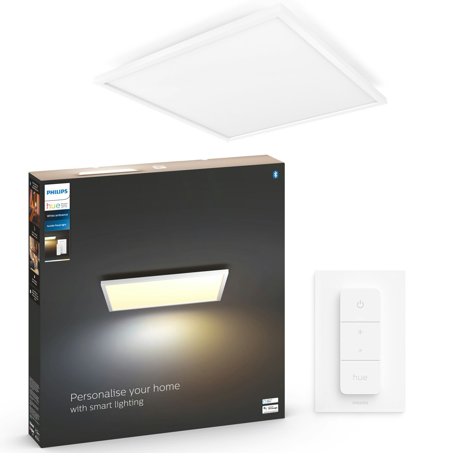 Philips Hue Aurelle Ljuspanel Kvadrat 39W White Amb