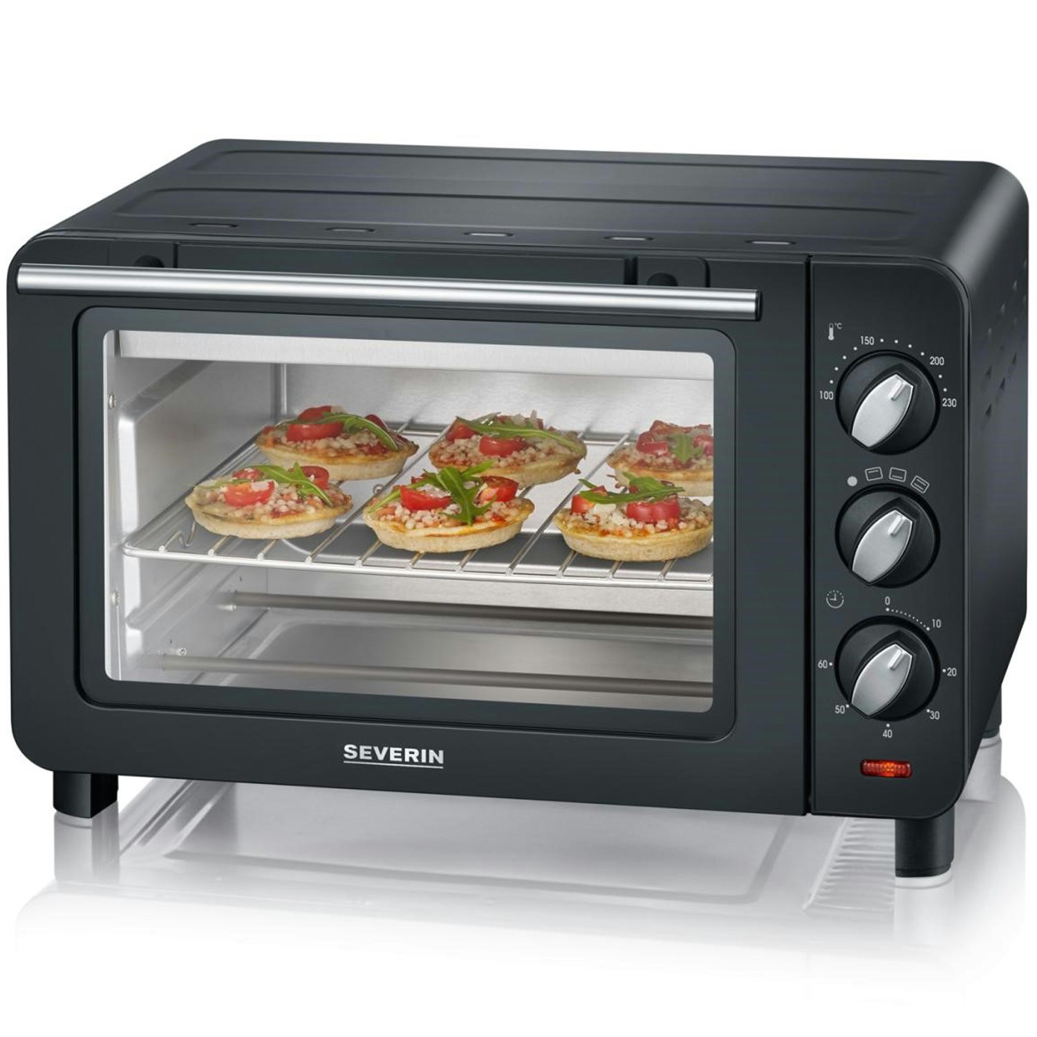 Severin Miniugn TO2042 – 14L Svart 1200Watt