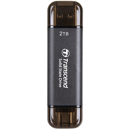 Transcend Portabel SSD ESD310C USB-C 2TB (R1050/W950) Svart
