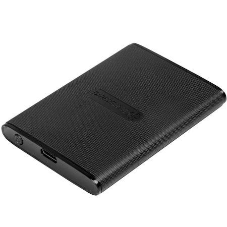 Transcend Portabel SSD ESD270C USB-C 1TB (R520/W460) Svart