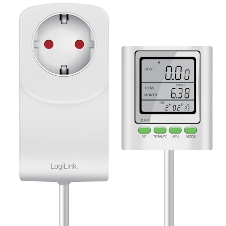Logilink Energimätare med kostnadsberäkning - Extern display