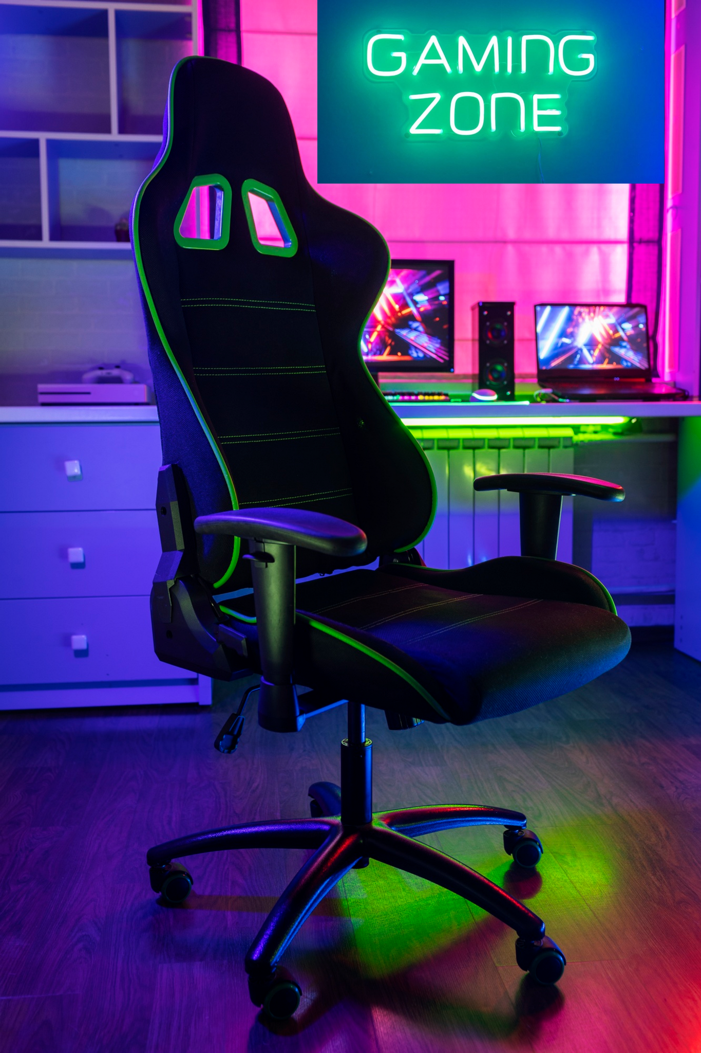 Neon LED-skylt Gaming Zone – 50×23 cm – Full RGB med touch fjärrkontroll