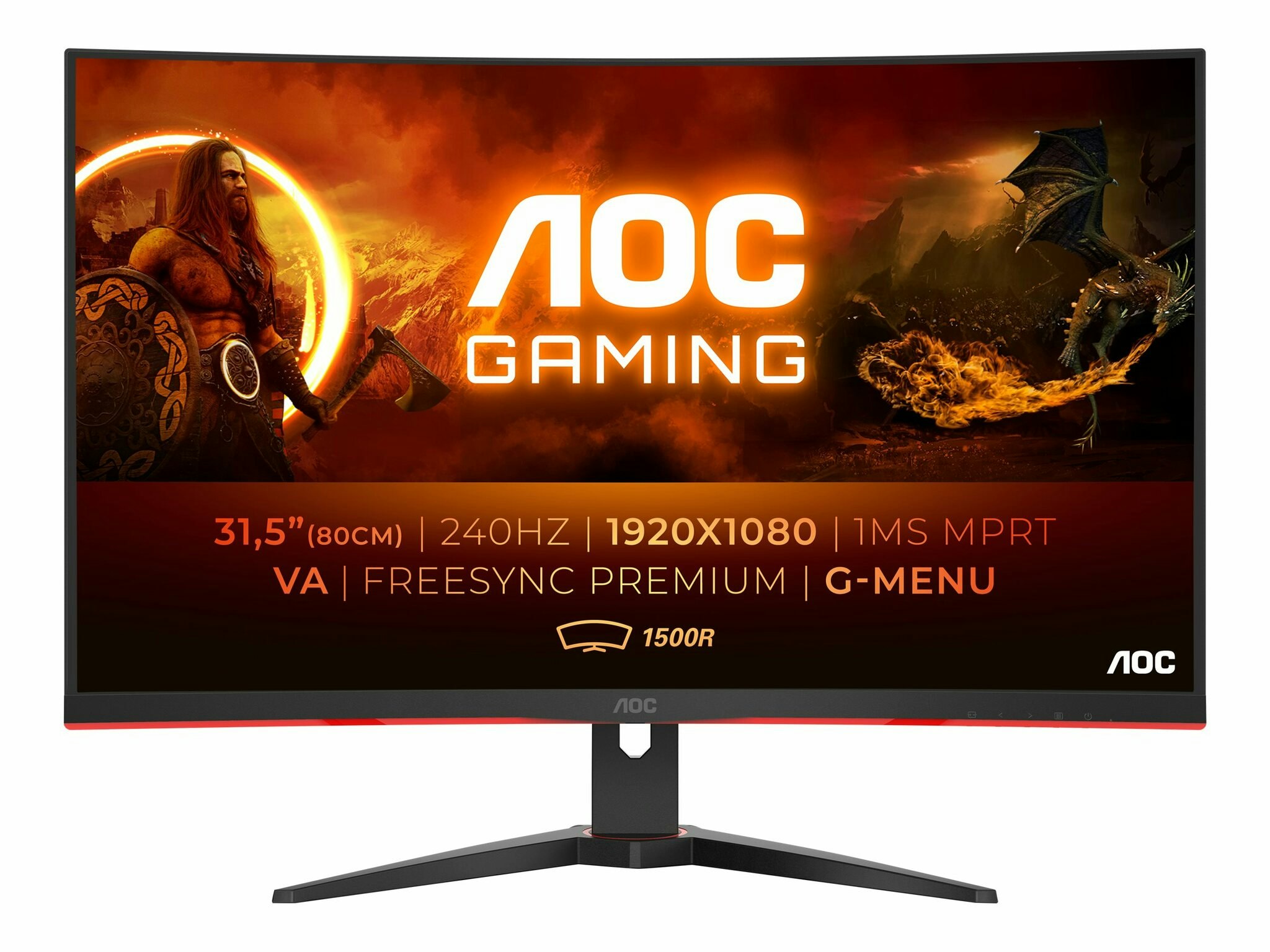 AOC Gaming C32G2ZE/BK 32″ 1920 x 1080 HDMI DisplayPort 240Hz