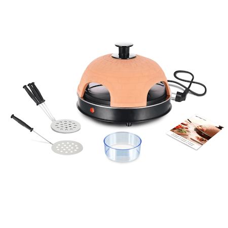 Emerio Pizza Maker Terracotta inklusive 4st pizza spadar