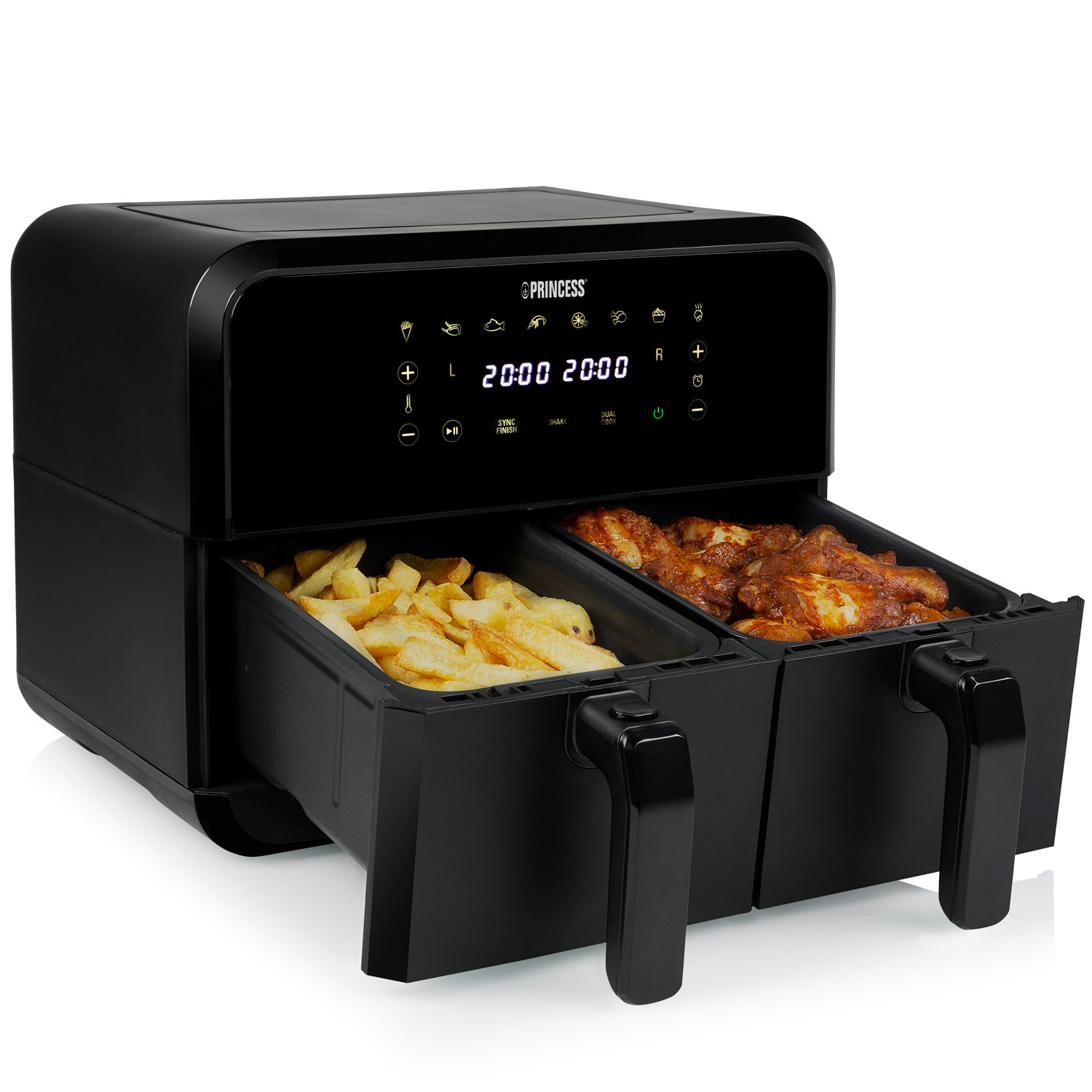 Princess Luftfritös med dubbla korgar 2X4l 2400W – 182068