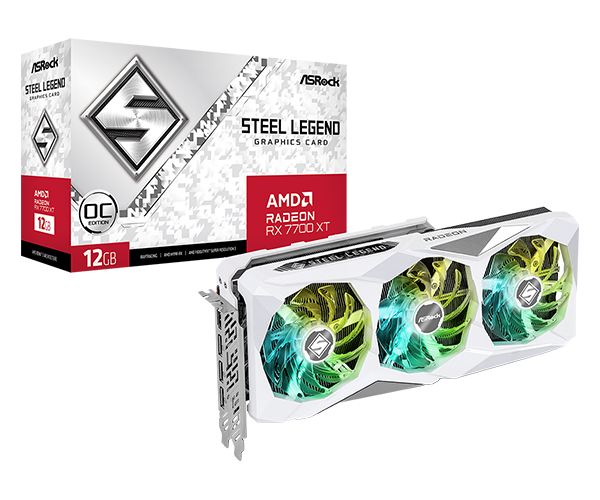 ASRock Steel Legend Radeon RX 7700 XT 12GB OC 12GB