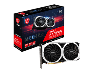 MSI Radeon RX 6650 XT MECH 2X OC – 8GB GDDR6 RAM – Grafikkort