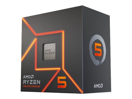 AMD CPU Ryzen 5 7600 3,8 GHz 6 kärnor AM5 (TRAY - med kylare)