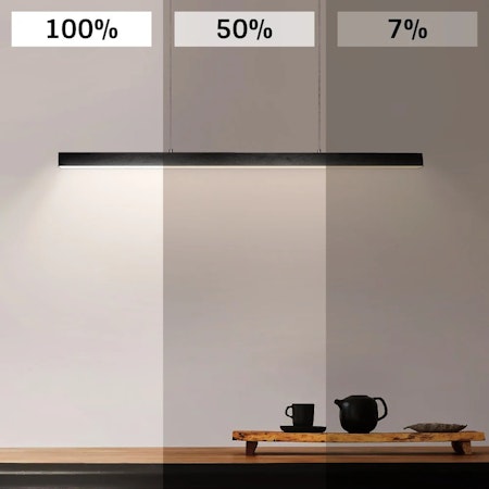 Minimalistisk hänglampa Andre med integrerade dimbara lysdioder - svart