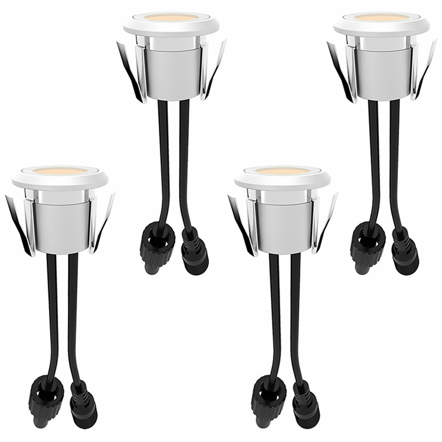 Llitt Allan Decklight kit 4-pack inkl strömadapter 12V 3000K 10lm IP67