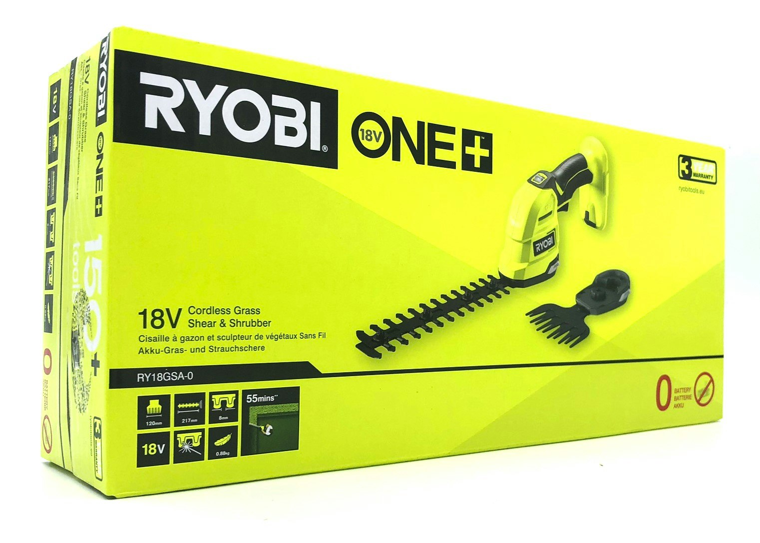 Ryobi RY18GSA-0 ONE+ Häck- och grästrimmer 18V