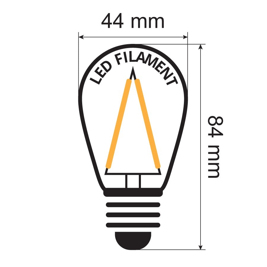 Extra varmvit E27 LED-lampa – 3 watt – 2000K – dimbar