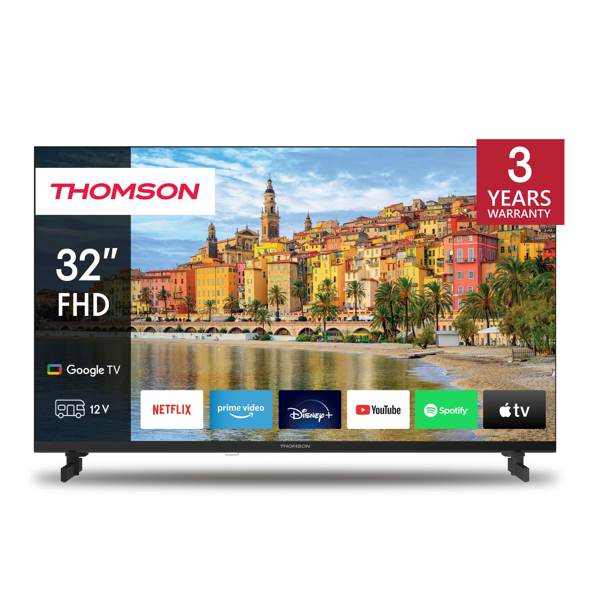 Thomson 32″ FHD Google Smart TV 12V/230V 32FG2S14C