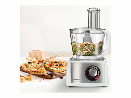Bosch MultiTalent 8 MC812S814 Köksmaskin 3,9 liter Borstat rostfritt stål/vit