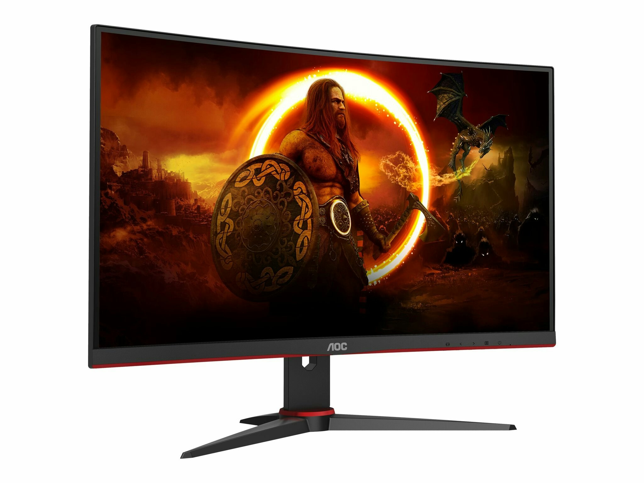 AOC Gaming C24G2AE/BK 24″ 1920 x 1080 (Full HD) VGA (HD-15) HDMI DisplayPort 165Hz Pivot Monitor