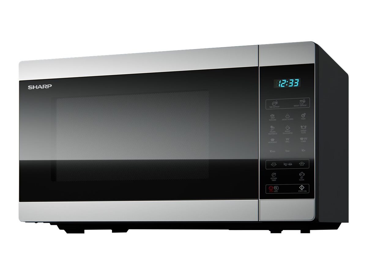 Sharp YC-MG81E-S Mikrovågsugn med grill Silver/svart