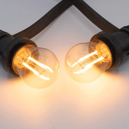 E27 Varmvit LED-lampa 2W med dubbeltråd, dimbar