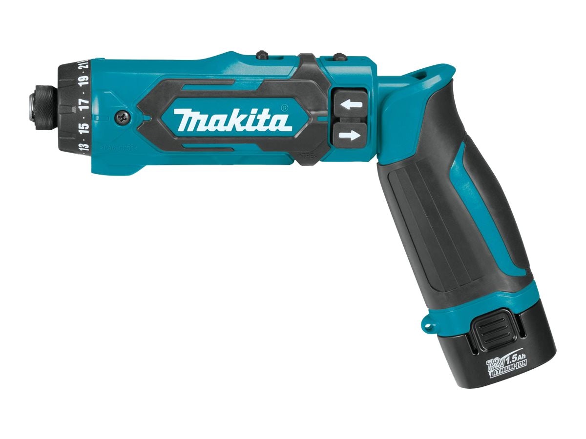 Makita DF012DSE Borr/skruvdragare 2 batterier  och laddare ingår 1/4″ insexhylsa