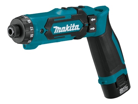 Makita DF012DSE Borr/skruvdragare 2 batterier  och laddare ingår 1/4" insexhylsa