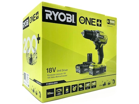 Ryobi One+ R18DD3-220S Borr/skruvdragare - 2 st batterier ingår