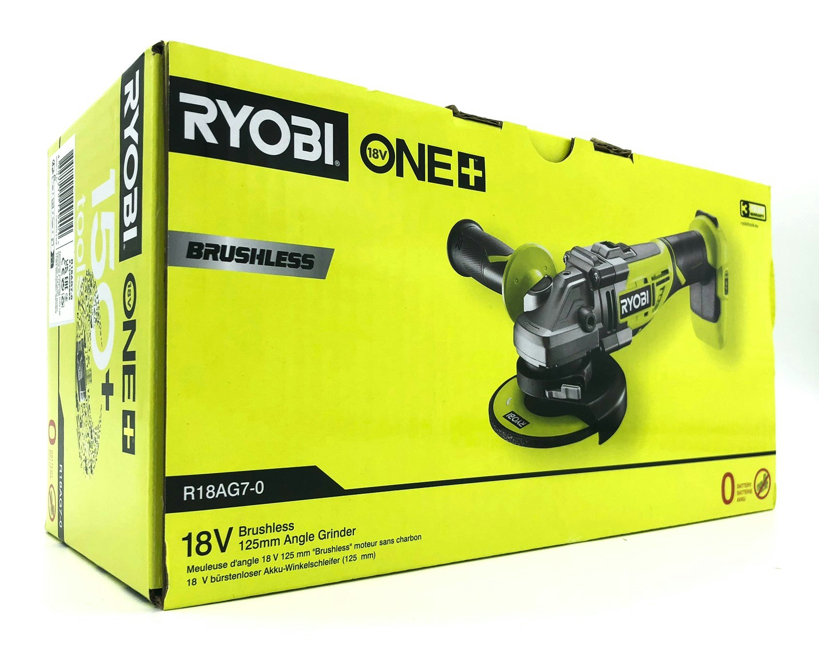 Ryobi One+ R18AG7-0 Vinkelslip – Utan batteri