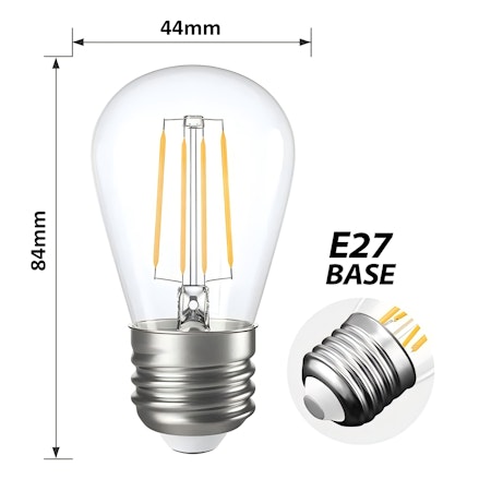 LY Sweden E27 LED lampa Dimbar 3W - Varmvit - 2200K - fyra filament