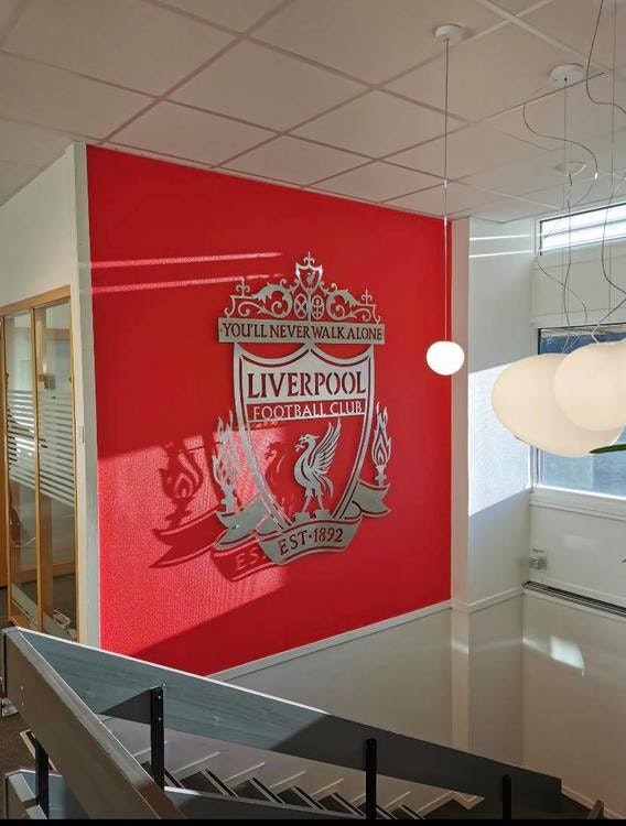 Stor Liverpool logo ca 80x110 cm Lages på bestilling