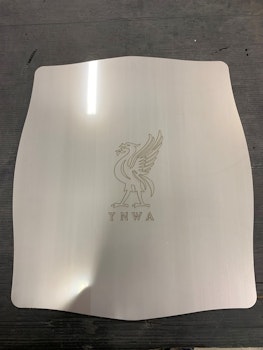 Pizza stein i stål m/ Liverpool logo 350x400mm