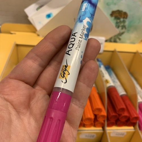 Magenta - cerise penna med penselspets