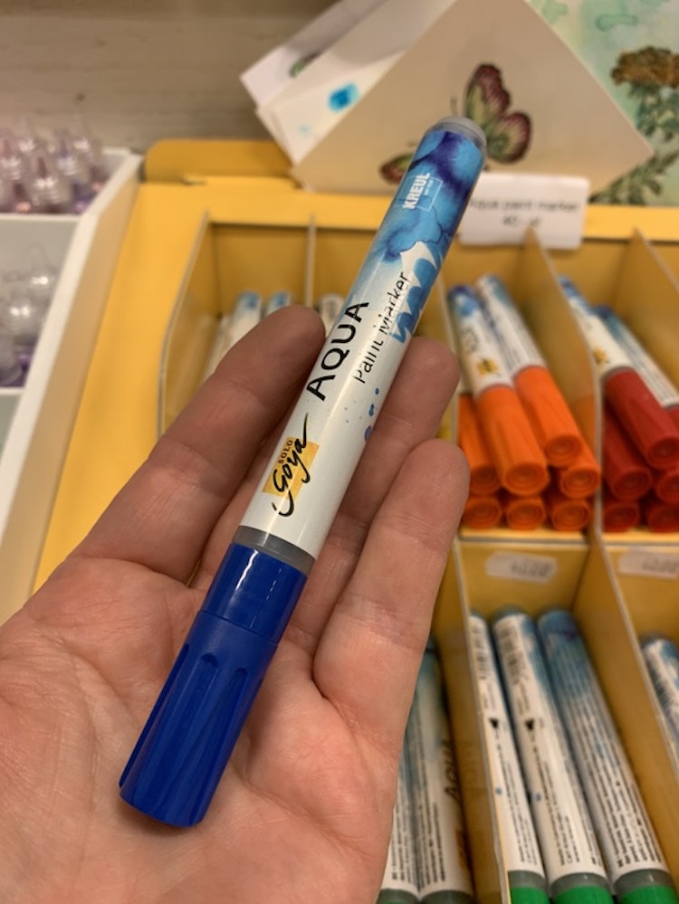 Kobolt blå penna med penselspets