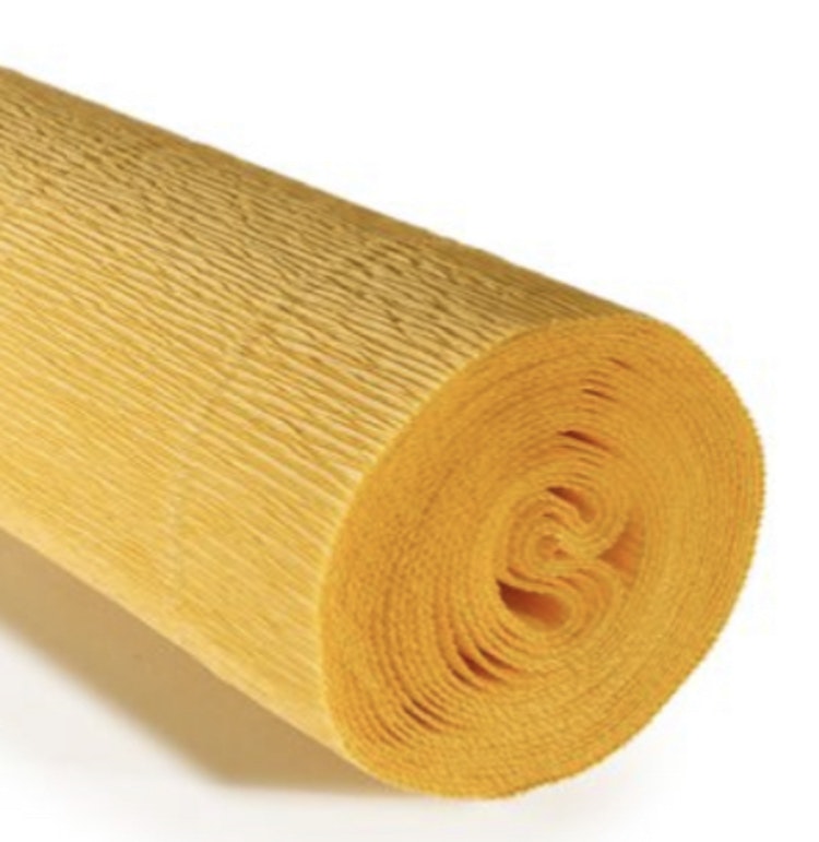 COD. 578 CREPE PAPER Gr.180  Natural Rose Yellow