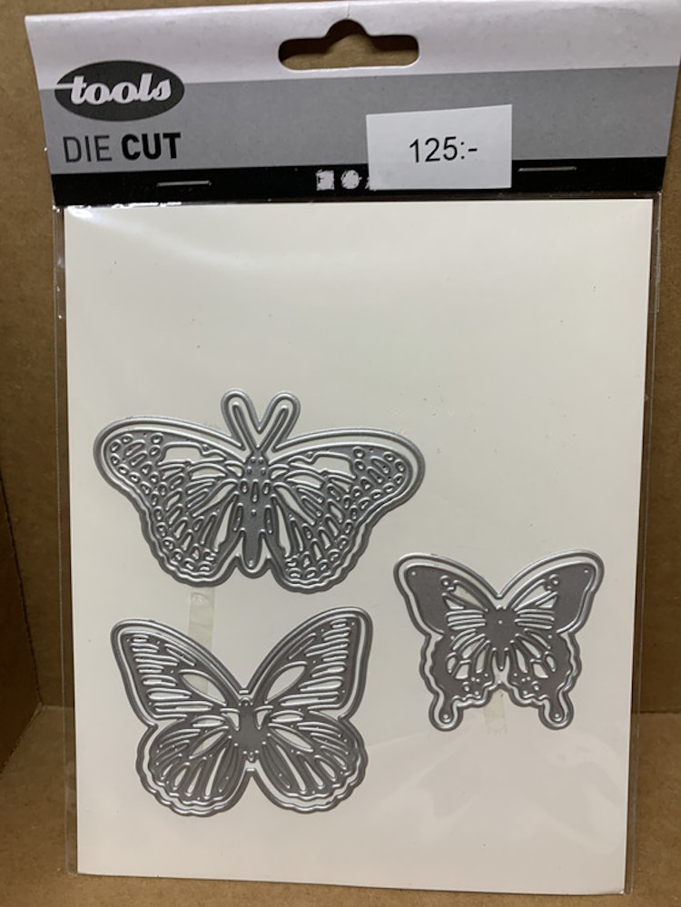 Dies fjärilar, 6 st, ca 5,5x6 cm (största)