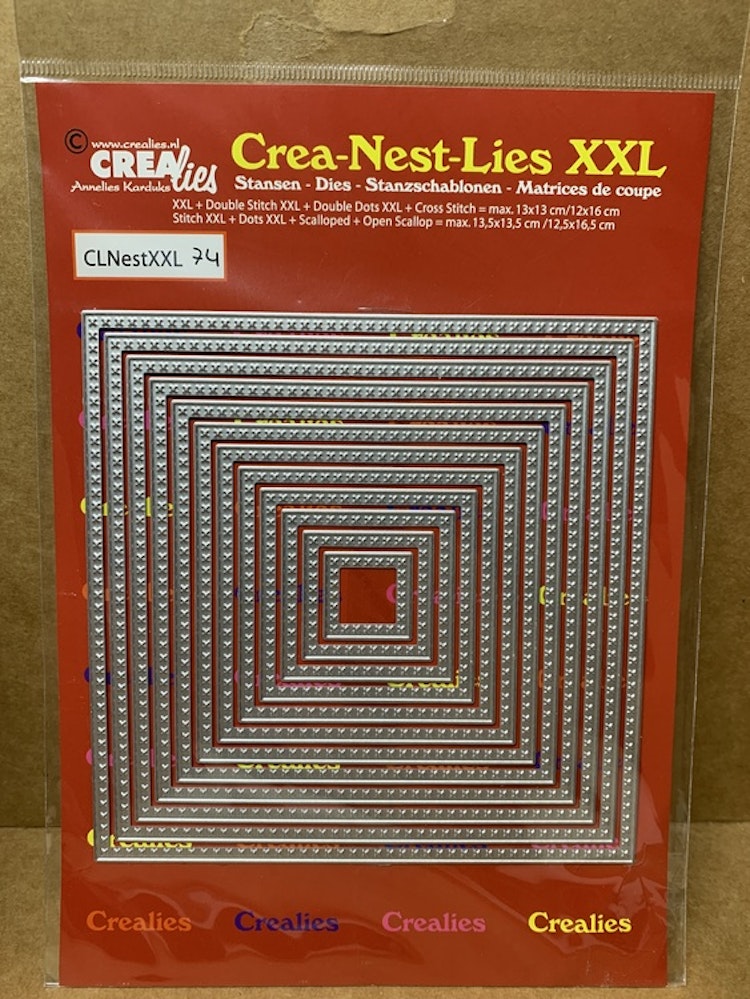 Dies Crea-Nest-Lies XXL mått på den största: ca 13x13 cm