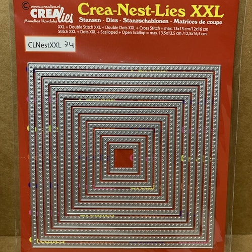 Dies Crea-Nest-Lies XXL mått på den största: ca 13x13 cm