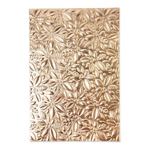 Sizzix 3-D Textured Impressions Embossing Folder Holly 665253 Kath Breen