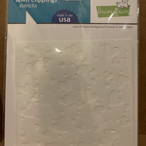 LawnFawn Stencils LF2740 Lots of Hearts Background