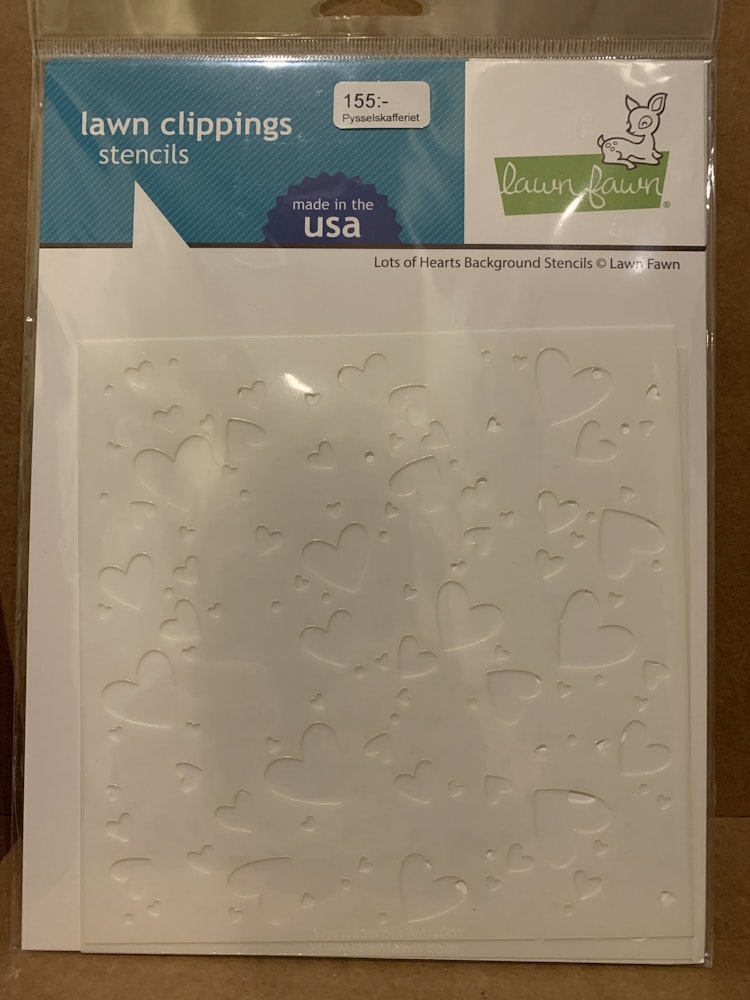 LawnFawn Stencils LF2740 Lots of Hearts Background