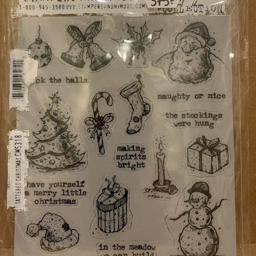 Stampers anonymous Tim Holtz Tattered Christmas CMS318