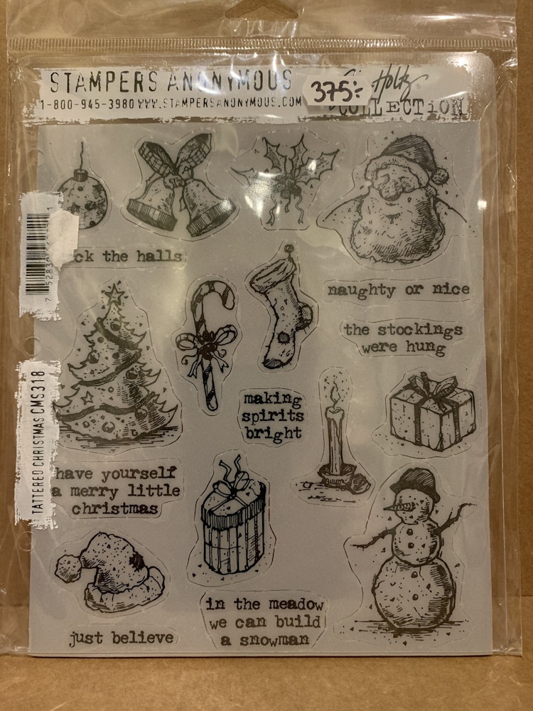 Stampers anonymous Tim Holtz Tattered Christmas CMS318