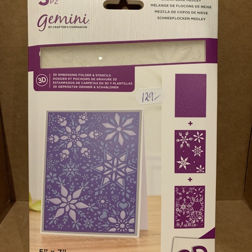 Snowflake medley 3D embossing folder & stencils