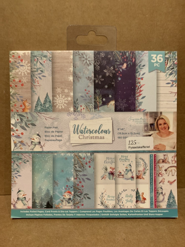 Watercolour Christmas 6x6 block Signature collection