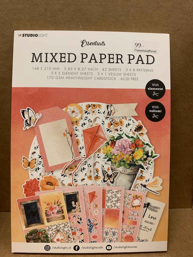 Mixed paper pad ca 5x8 42 ark, SL-ES-MPP16