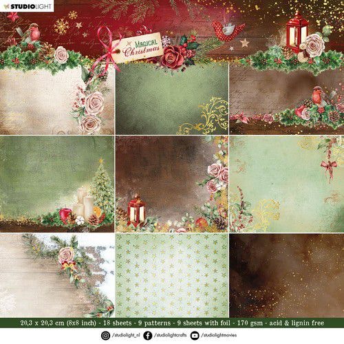 Studio Light Paper Pad Magical Christmas nr.103 SL-MC-PP103 203x203mm