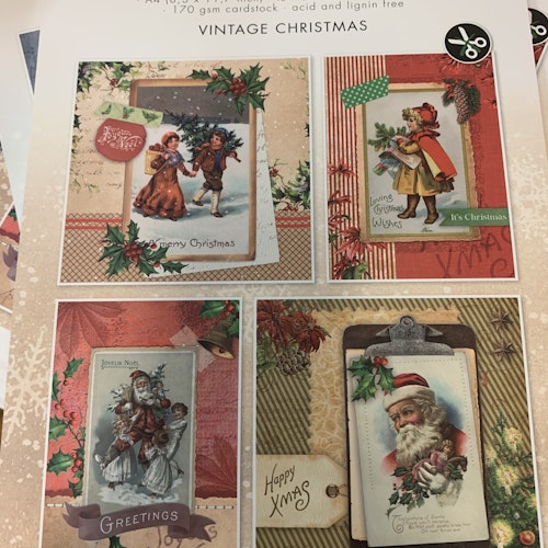Cardmaking pad - vintage christmas
