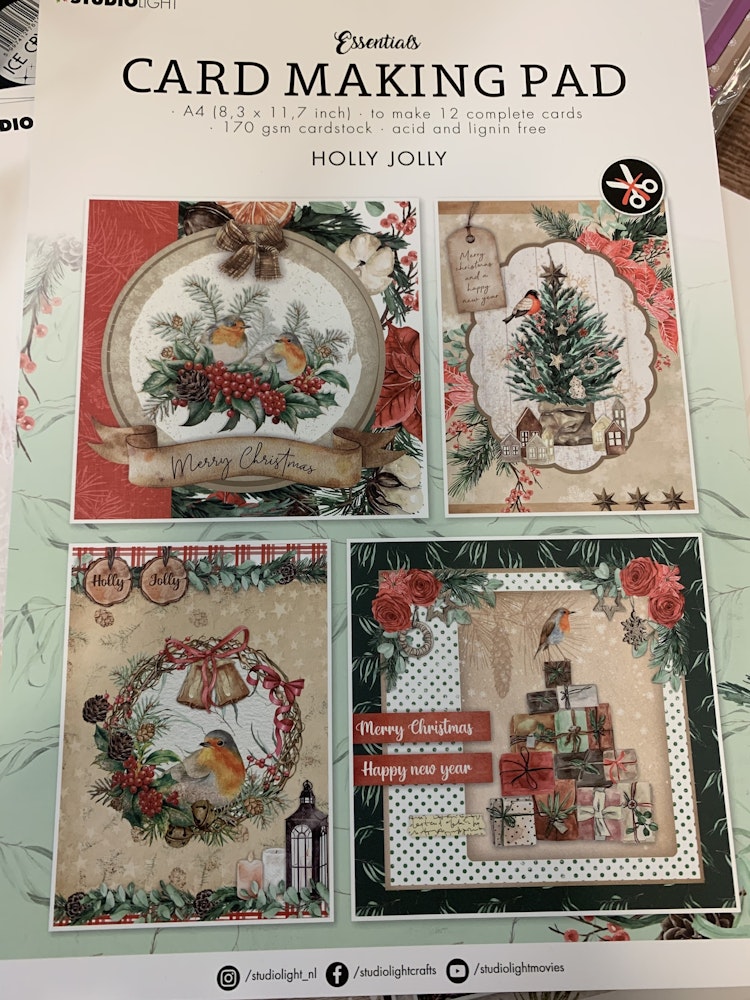 Cardmaking pad - Holly Jolly