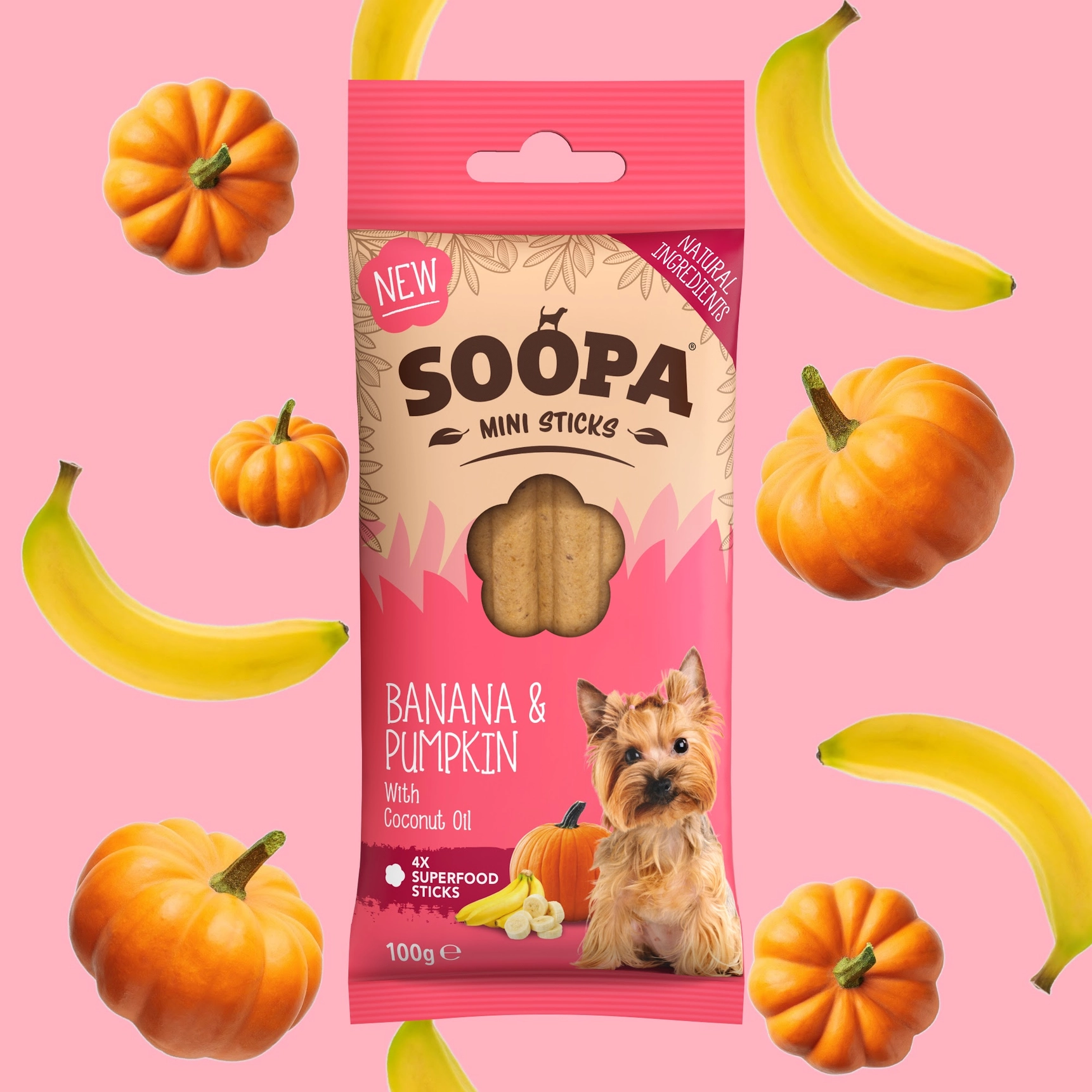 Soopa Mini Sticks / Banana & Pumpkin 100g