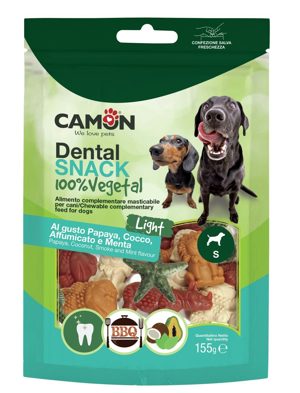 Camon / Veg snack / Papaya Coconut BBQ & Mint 155g