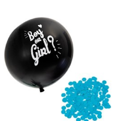 Latexballonger Balloons 24" Boy Or Girl Pink Confetti Blue