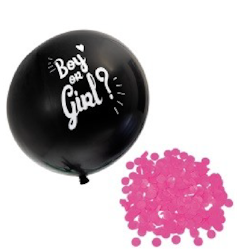 Latexballonger Balloons 24" Boy Or Girl Pink Confetti Pink